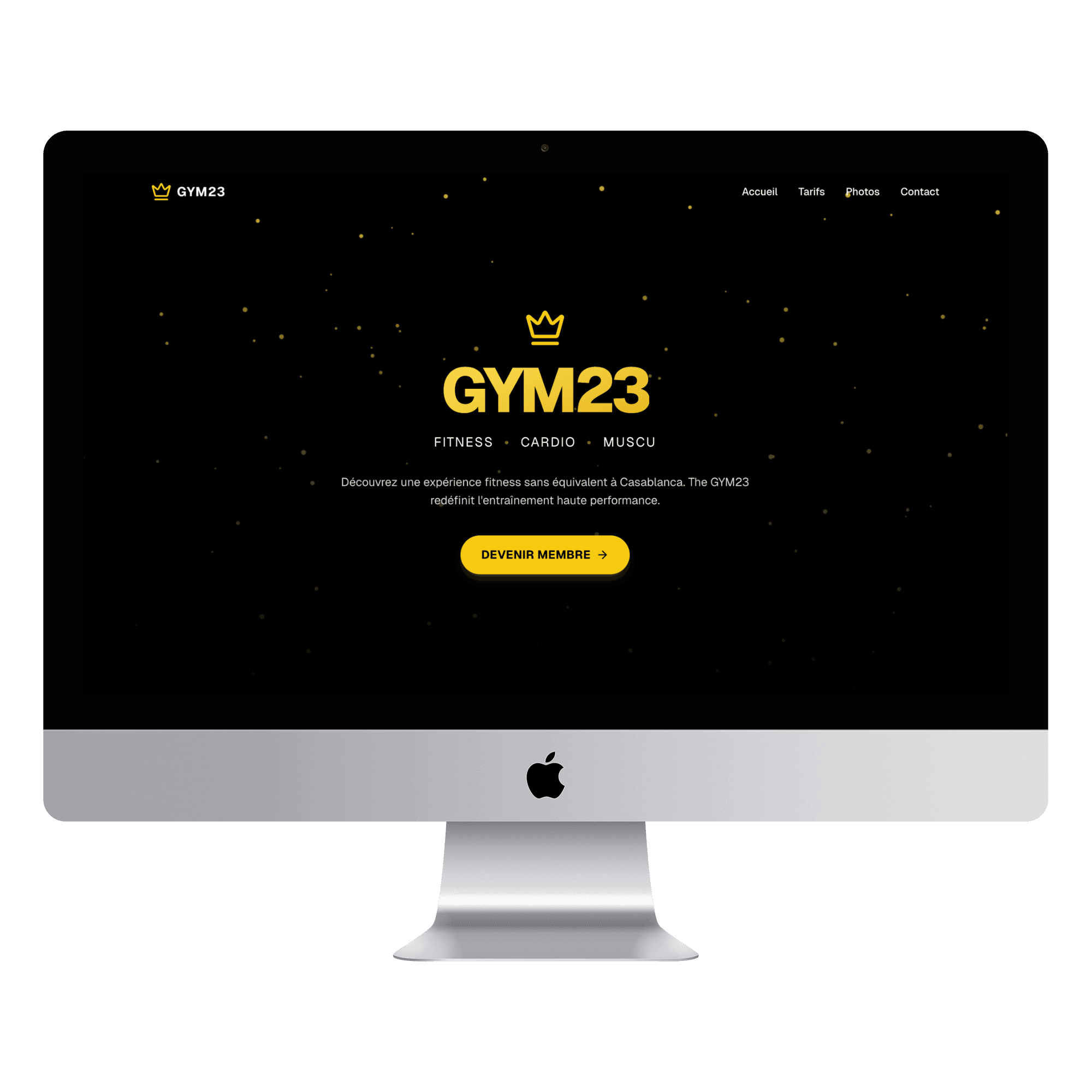 Screenshot of the GYM Website project